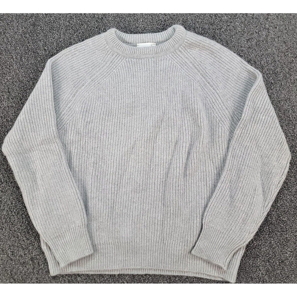 Forte Forte Sweater Womens 8 Gray Wool Cashmere Ribbed Knit Pullover Italy
